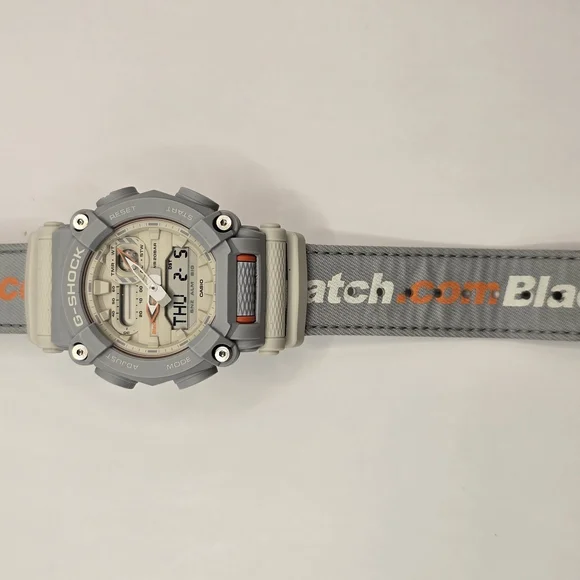 Casio G-Shock Gray and White Watch. Black Eye Patch Collab, Special Edition